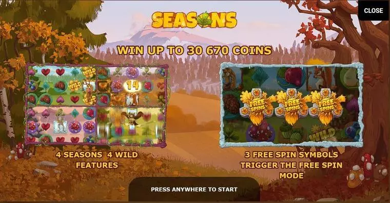  Info and Rules at Seasons 5 Reel Mobile Real Slot created by Yggdrasil