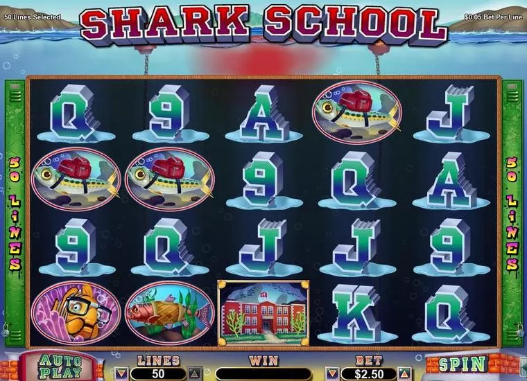  Main Screen Reels at Shark School 5 Reel Mobile Real Slot created by RTG