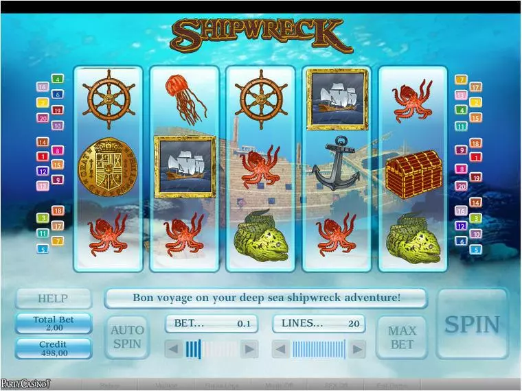  Main Screen Reels at Shipwreck 5 Reel Mobile Real Slot created by bwin.party
