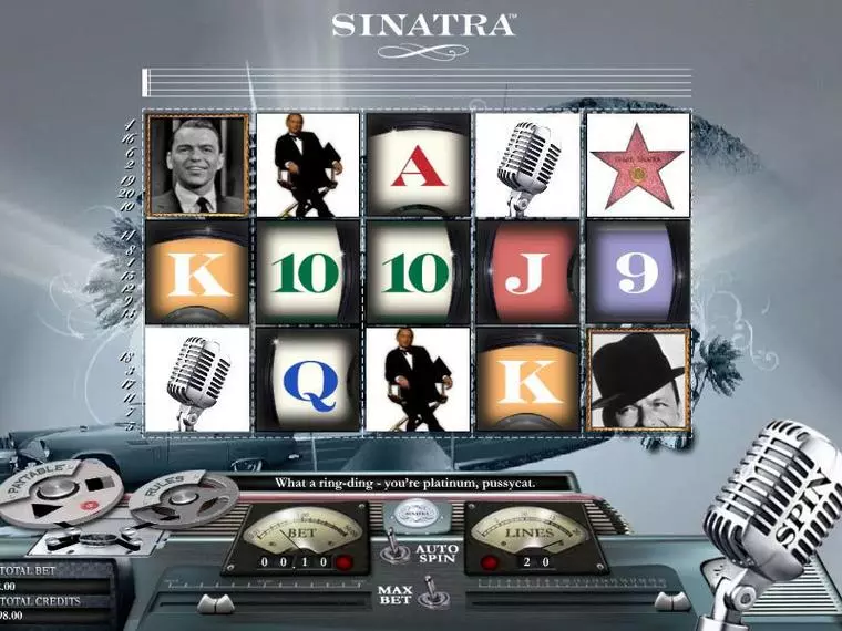  Main Screen Reels at Sinatra 5 Reel Mobile Real Slot created by bwin.party