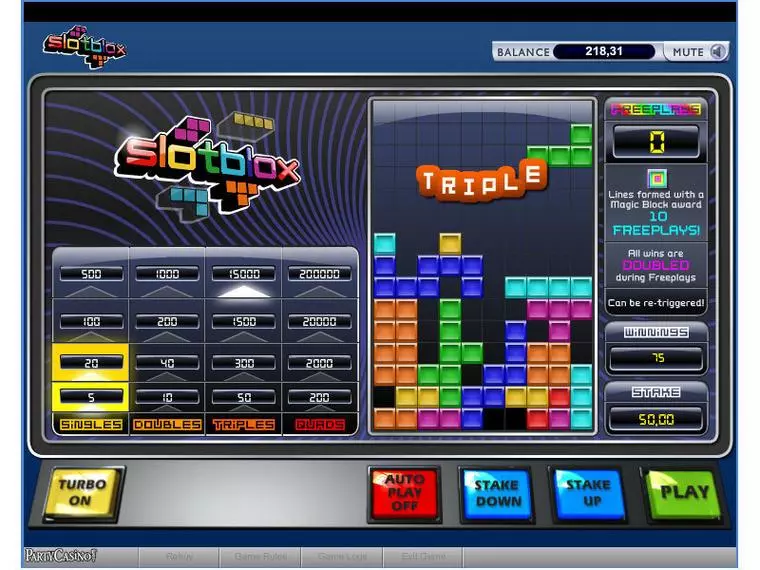  Main Screen Reels at Slotblox 0 Reel Mobile Real Slot created by bwin.party