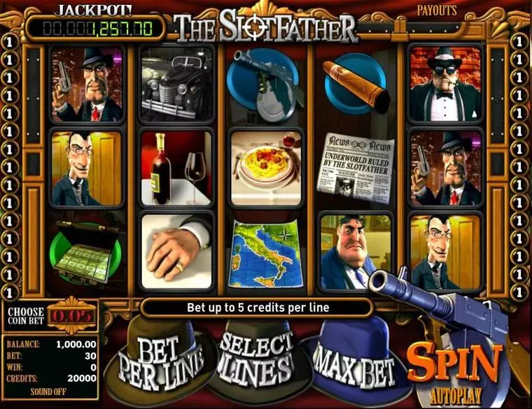  Main Screen Reels at Slotfather 5 Reel Mobile Real Slot created by BetSoft