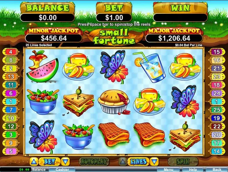  Main Screen Reels at Small Fortune 5 Reel Mobile Real Slot created by RTG