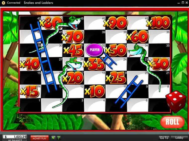  Bonus 2 at Snakes and Ladders 5 Reel Mobile Real Slot created by 888