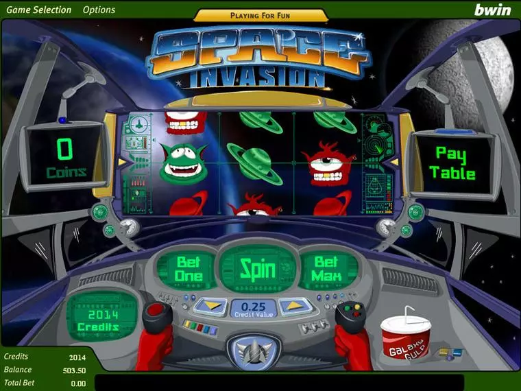  Main Screen Reels at Space Invasion 3 Reel Mobile Real Slot created by Amaya
