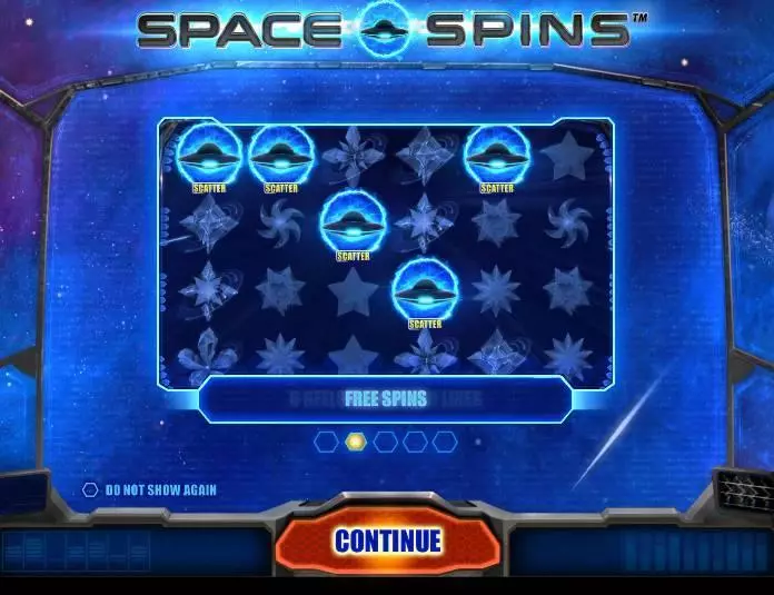  Info and Rules at Space Spins 6 Reel Mobile Real Slot created by Wazdan