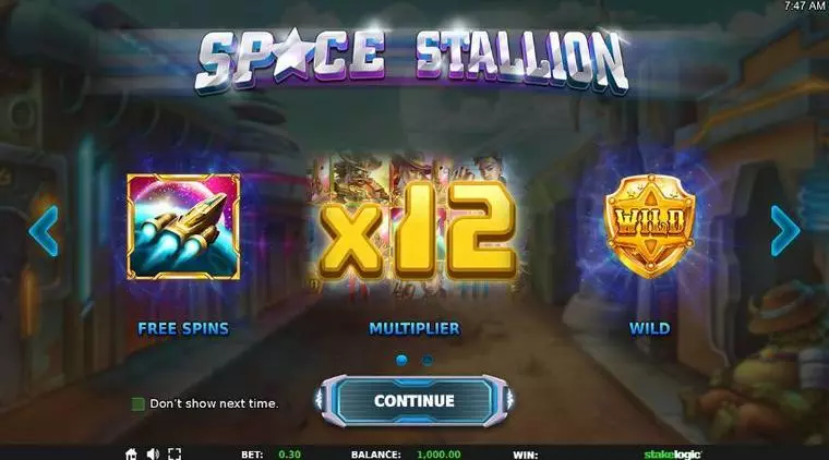  Info and Rules at Space Stallion 5 Reel Mobile Real Slot created by StakeLogic