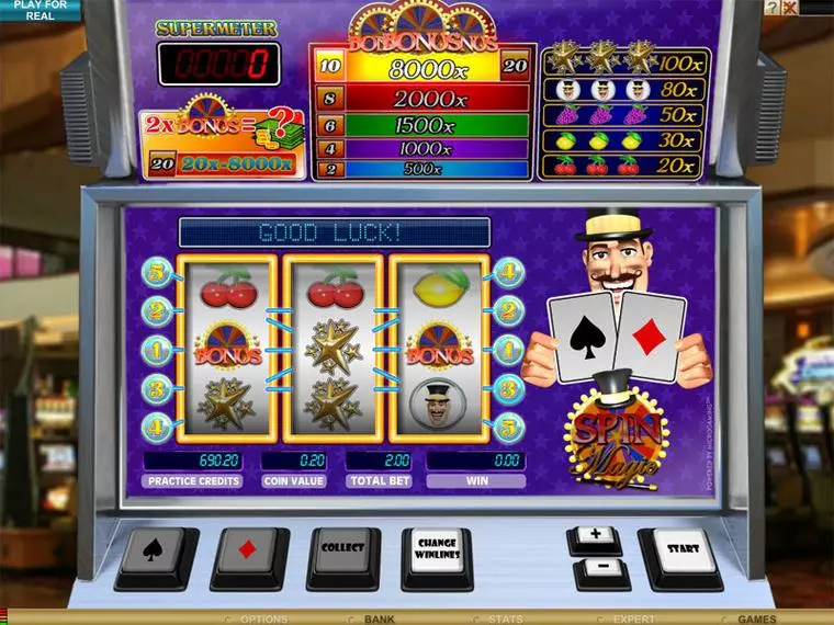  Main Screen Reels at Spin Magic 3 Reel Mobile Real Slot created by Microgaming