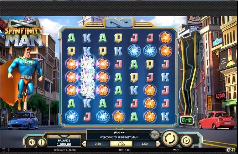  Main Screen Reels at Spinfinity Man 7 Reel Mobile Real Slot created by BetSoft