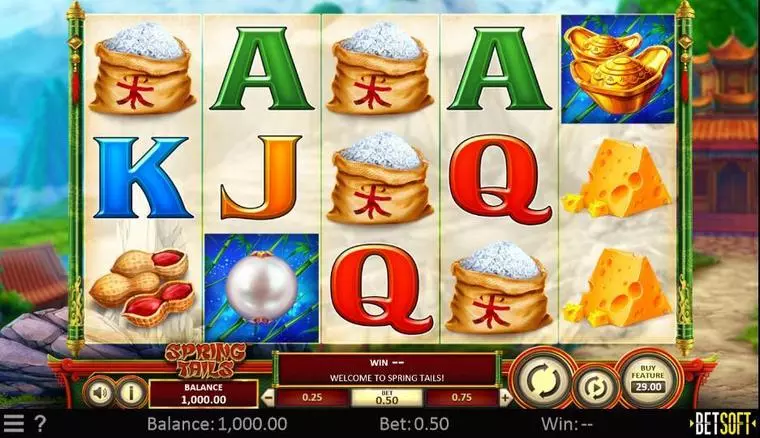  Main Screen Reels at Spring Tails 5 Reel Mobile Real Slot created by BetSoft