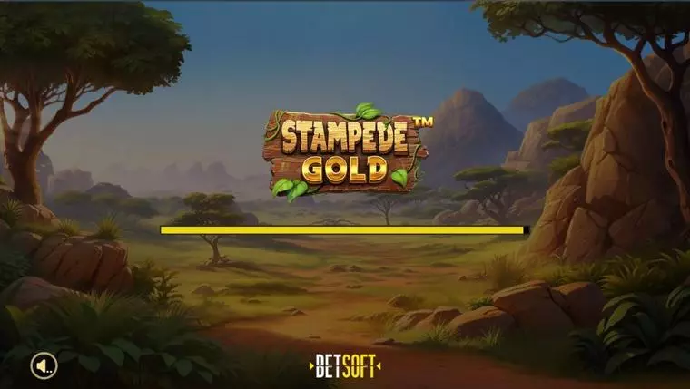  Introduction Screen at Stampede Gold 5 Reel Mobile Real Slot created by BetSoft