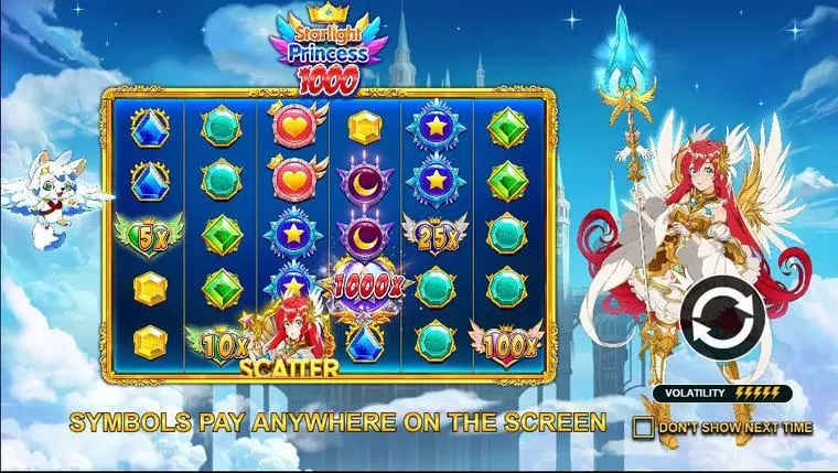  Info and Rules at Starlight Princess 1000 6 Reel Mobile Real Slot created by Pragmatic Play
