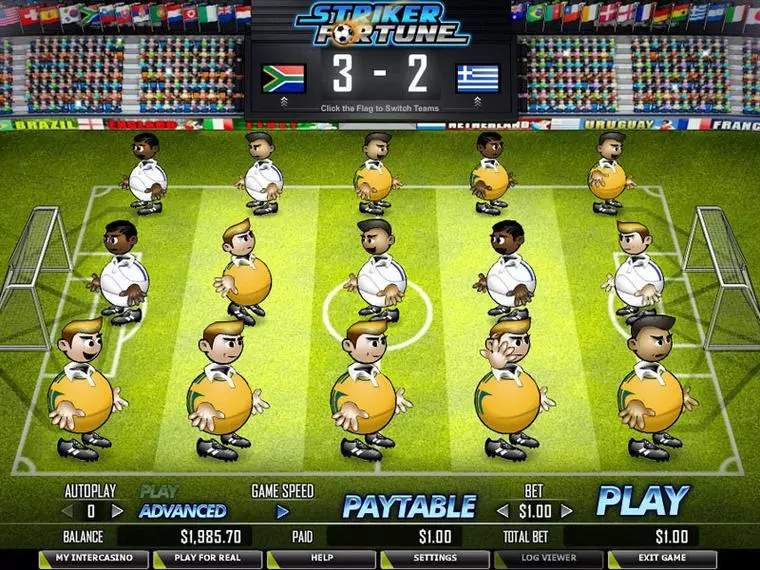  Main Screen Reels at Striker Fortune 5 Reel Mobile Real Slot created by PartyGaming