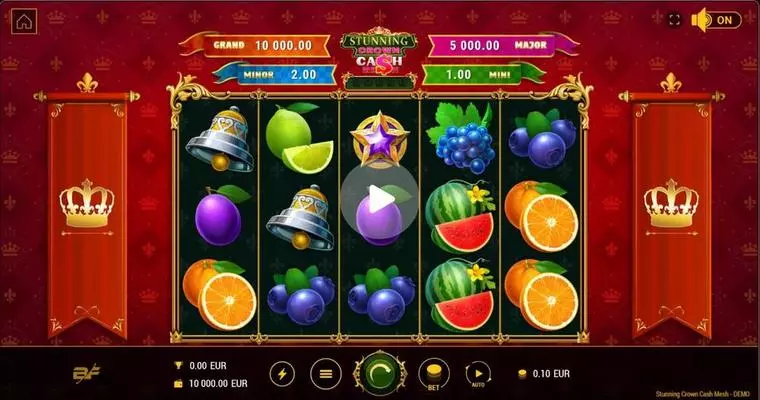  Main Screen Reels at Stunning Crown Cash Mesh 5 Reel Mobile Real Slot created by BF Games