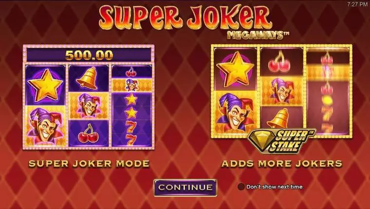  Info and Rules at Super Joker Megaways 3 Reel Mobile Real Slot created by StakeLogic