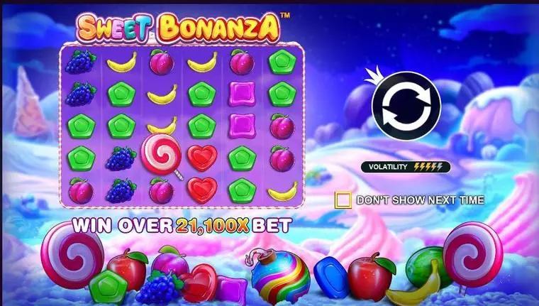  Info and Rules at Sweet Bonanza 6 Reel Mobile Real Slot created by Pragmatic Play