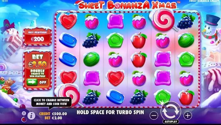  Main Screen Reels at Sweet Bonanza Xmas 6 Reel Mobile Real Slot created by Pragmatic Play