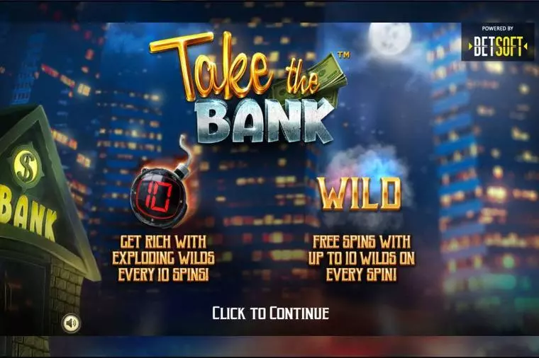  Info and Rules at Take the Bank 5 Reel Mobile Real Slot created by BetSoft