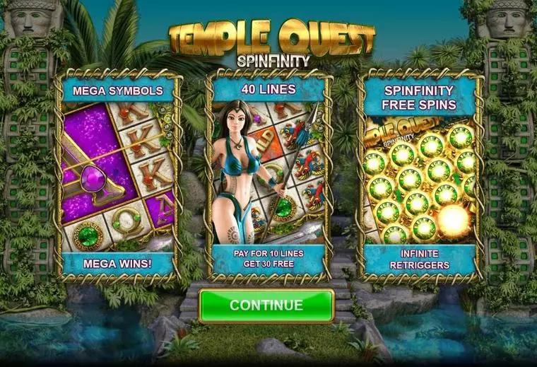  Info and Rules at Temple Quest Spinfinity 5 Reel Mobile Real Slot created by Big Time Gaming