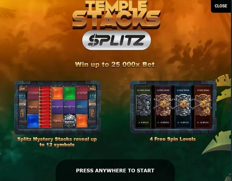  Info and Rules at Temple Stacks 5 Reel Mobile Real Slot created by Yggdrasil