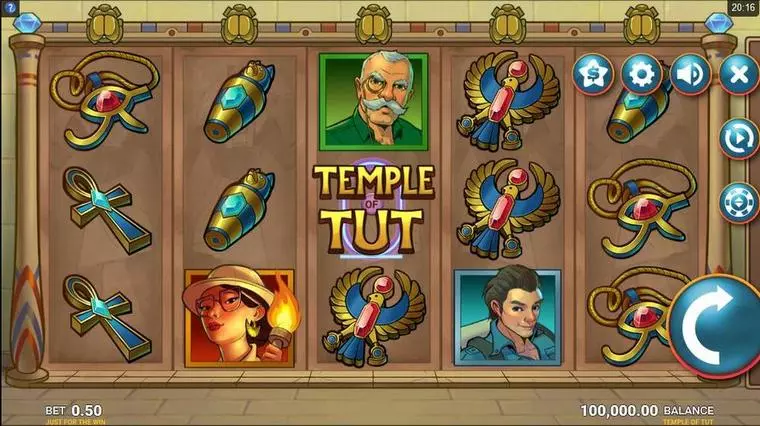  Main Screen Reels at Temple Tut 5 Reel Mobile Real Slot created by Microgaming