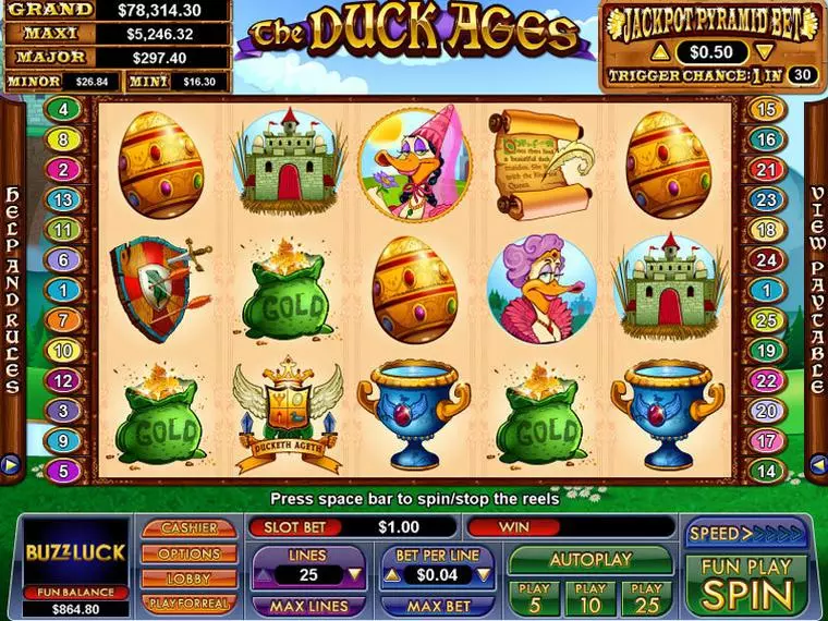  Main Screen Reels at The Duck Ages 5 Reel Mobile Real Slot created by NuWorks
