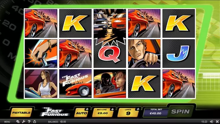  Main Screen Reels at The Fast and the Furious 5 Reel Mobile Real Slot created by SPIELO G2