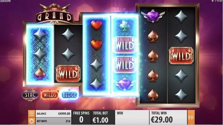  Main Screen Reels at The Grand 6 Reel Mobile Real Slot created by Quickspin