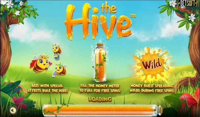 Main Screen Reels at The Hive 5 Reel Mobile Real Slot created by BetSoft
