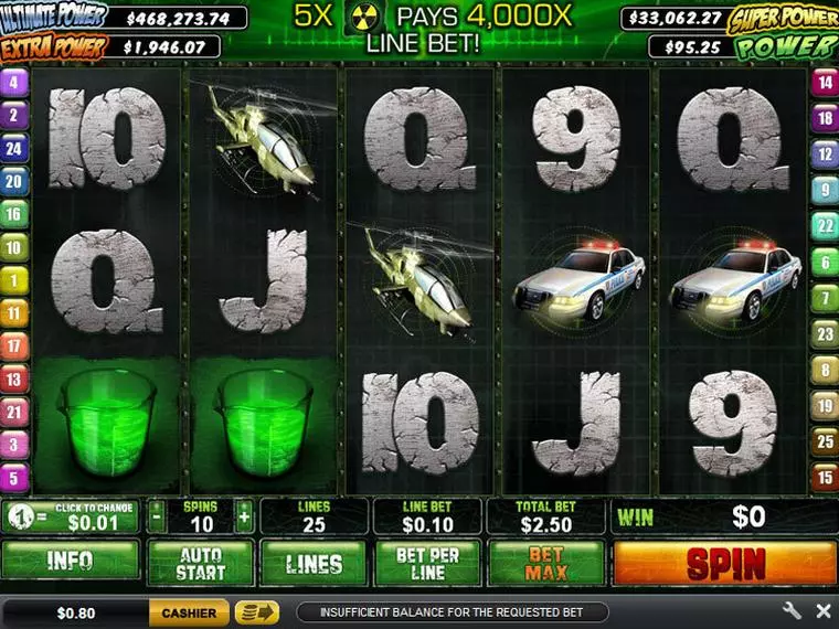  Main Screen Reels at The Incredible Hulk 5 Reel Mobile Real Slot created by PlayTech