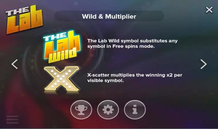  Info and Rules at The Lab 5 Reel Mobile Real Slot created by Elk Studios