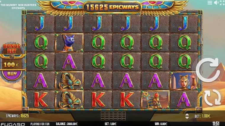  Main Screen Reels at The Mummy EPICWAYS 6 Reel Mobile Real Slot created by Fugaso