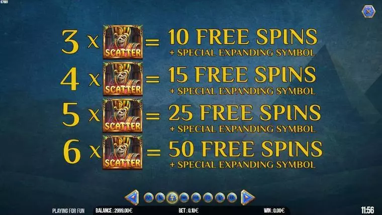  Bonus 1 at The Mummy EPICWAYS 6 Reel Mobile Real Slot created by Fugaso