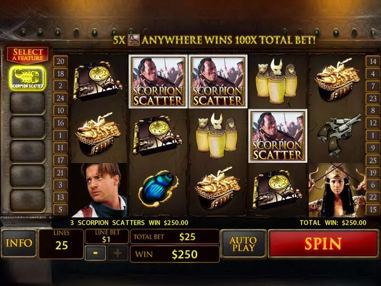  Bonus 2 at The Mummy 5 Reel Mobile Real Slot created by PlayTech