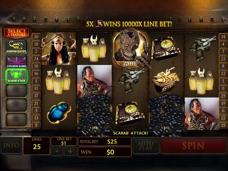  Bonus 4 at The Mummy 5 Reel Mobile Real Slot created by PlayTech