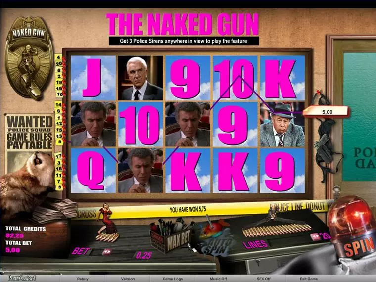  Main Screen Reels at The Naked Gun 5 Reel Mobile Real Slot created by bwin.party