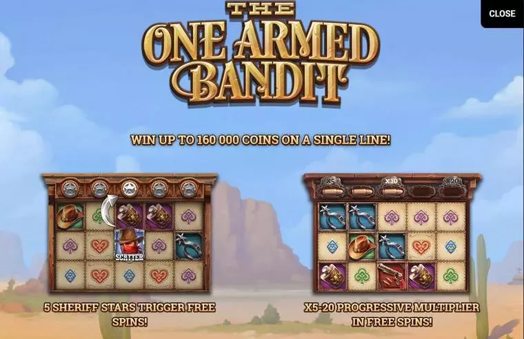  Info and Rules at The One Armed Bandit 5 Reel Mobile Real Slot created by Yggdrasil