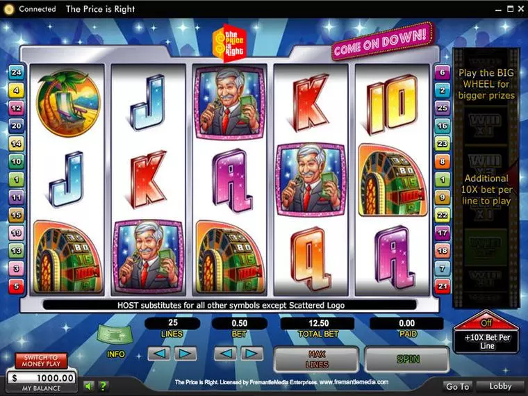  Main Screen Reels at The Price Is Right 5 Reel Mobile Real Slot created by 888