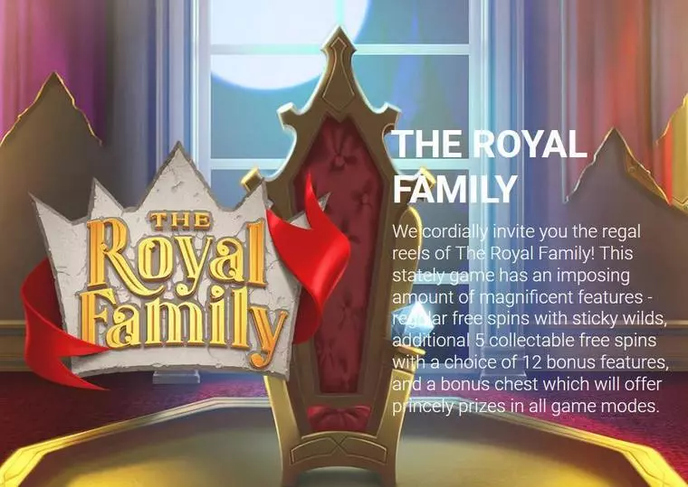  Info and Rules at The Royal Family 5 Reel Mobile Real Slot created by Yggdrasil