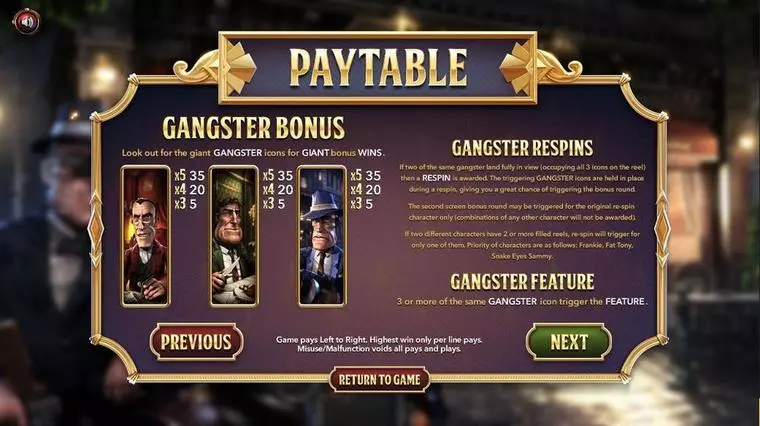  Info and Rules at The Slotfather Part ll 5 Reel Mobile Real Slot created by BetSoft