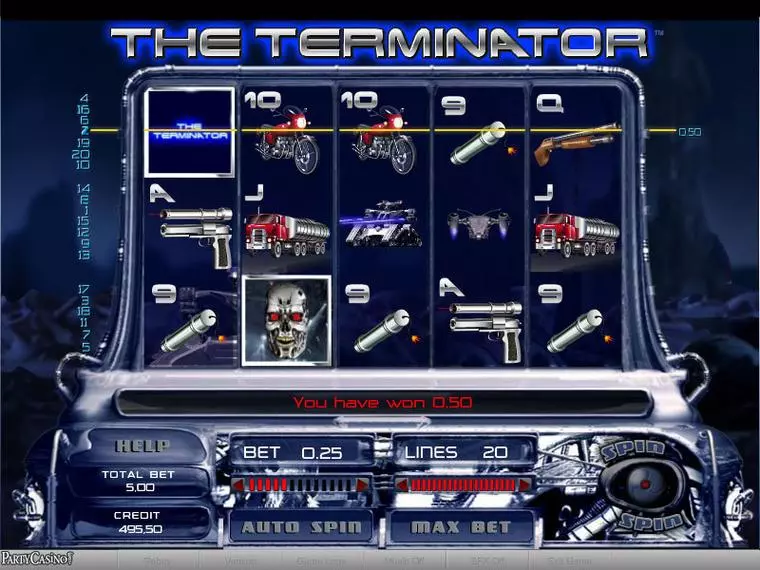  Main Screen Reels at The Terminator 5 Reel Mobile Real Slot created by bwin.party