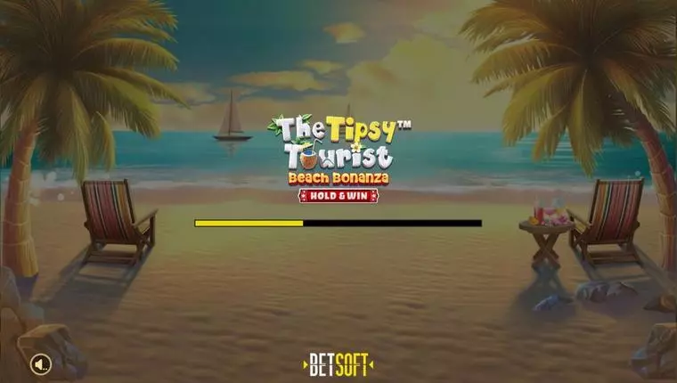  Introduction Screen at The Tipsy Tourist - Beach Bonanza - Hold & Win 5 Reel Mobile Real Slot created by BetSoft