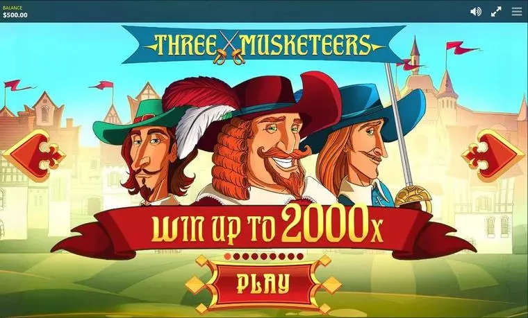  Info and Rules at Three Musketeers 5 Reel Mobile Real Slot created by Red Tiger Gaming