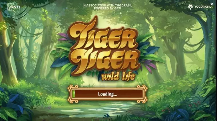  Introduction Screen at Tiger Tiger Wild Life 5 Reel Mobile Real Slot created by G.games