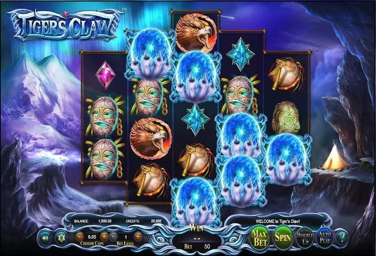  Main Screen Reels at Tiger's Claw 5 Reel Mobile Real Slot created by BetSoft