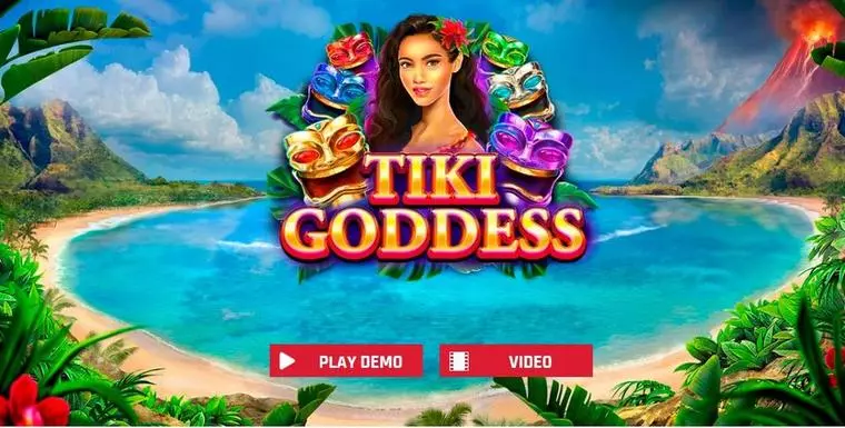  Introduction Screen at Tiki Goddess 5 Reel Mobile Real Slot created by Red Rake Gaming