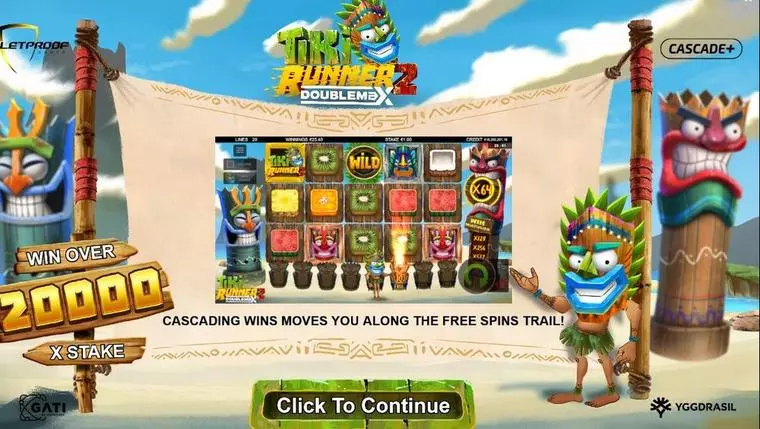  Info and Rules at Tiki Runner 2 DoubleMax 5 Reel Mobile Real Slot created by Bulletproof Games