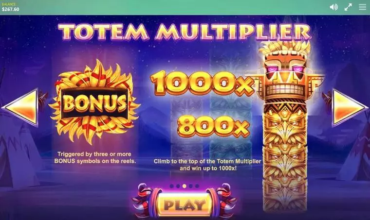  Info and Rules at Totem Lightning 5 Reel Mobile Real Slot created by Red Tiger Gaming
