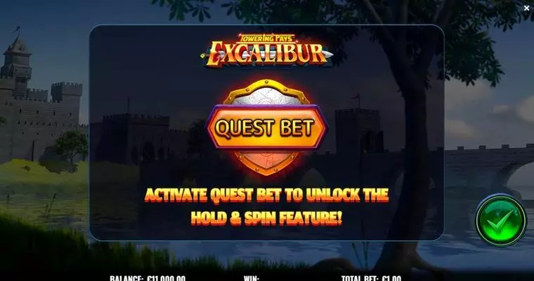  Info and Rules at Towering Pays Excalibur 5 Reel Mobile Real Slot created by ReelPlay