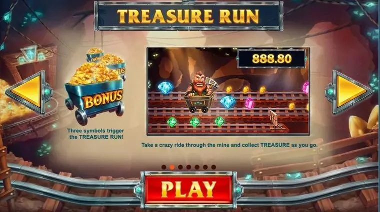  Bonus 1 at Treasure Mine 5 Reel Mobile Real Slot created by Red Tiger Gaming